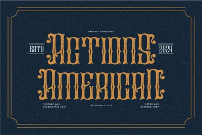 Actions American - Vintage Font
