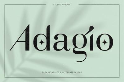 Adagio Decorative Ligature Font Duo Free Download