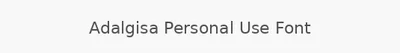 Adalgisa Personal Use Font