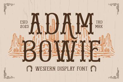 Adam Bowie - Western Display Font Free Download