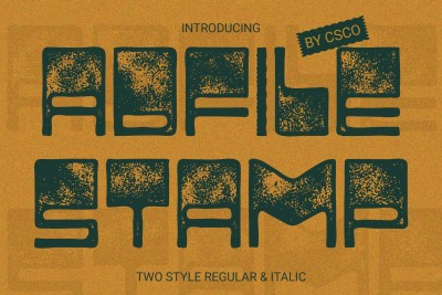 Adfile Stamp Font