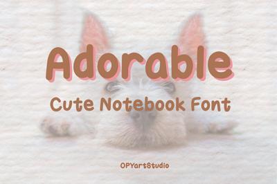 Adorable Notebook - Handwriting Font Free Download