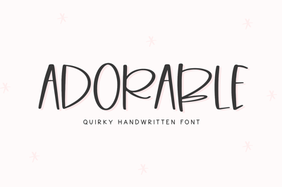 Adorable | Quirky Handwritten Font Free Download