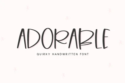 Adorable | Quirky Handwritten Font