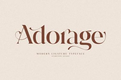 Adorage Modern Ligature Typeface Free Download