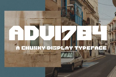 ADV1784 | Chunky san-serif display Font