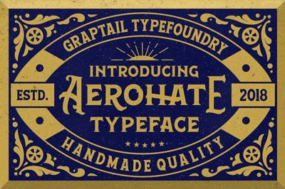 Aerohate Typeface + Extras Free Download