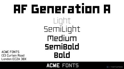 AF Generation A Font