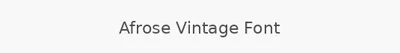 Afrose Vintage Font