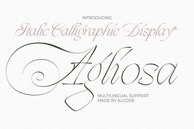 Agliosa Italic Calligraphic Free Download