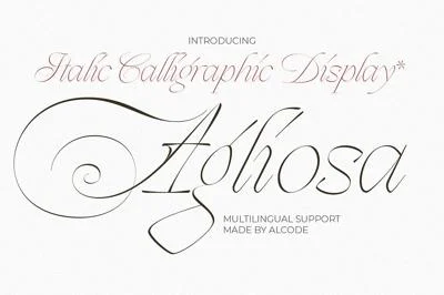 Agliosa Italic Calligraphic Font