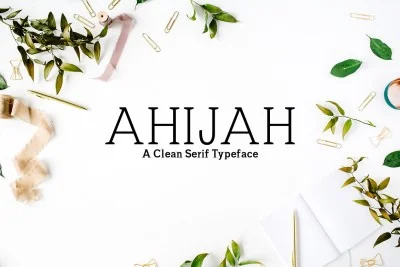 Ahijah A Clean Serif Font Family