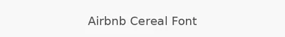 Airbnb Cereal Font