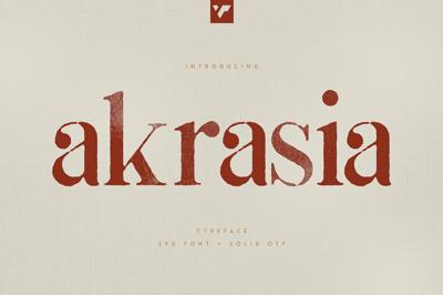 Akrasia Typeface - SVG + Solid fonts Free Download