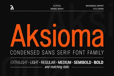 Aksioma - Condensed sans serif Free Download