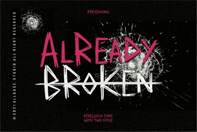 AL - Already Broken Font