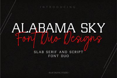 Alabama Sky FontDUO Serif & Script Free Download