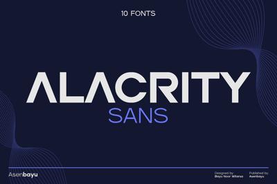 Alacrity Sans Fonts Family Free Download