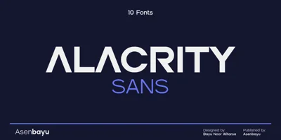 Alacrity Sans Font