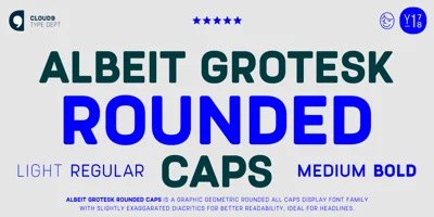 Albeit Grotesk Rounded Caps Font