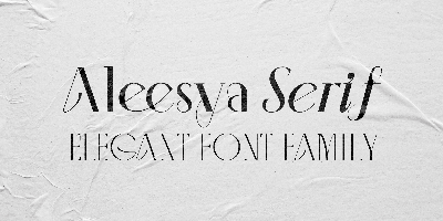 Aleesya Serif Free Download