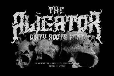 Aligator - Deathmetal Font Free Download