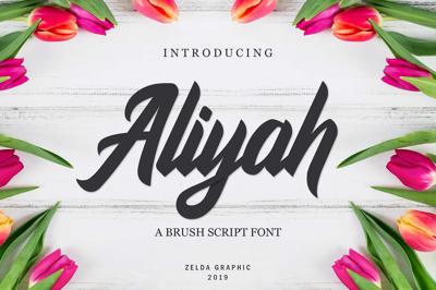 Aliyah script font Free Download