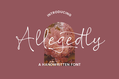 Allegedly - a Handwritten Font