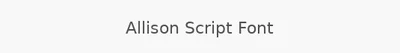 Allison Script Font