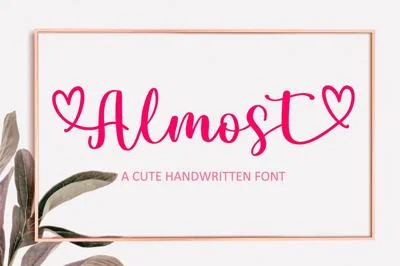 Almost | Handwritten Font