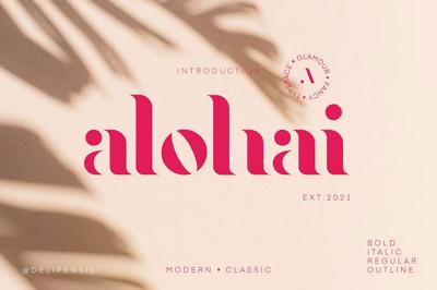 Alohai Feminim Serif Typeface Free Download