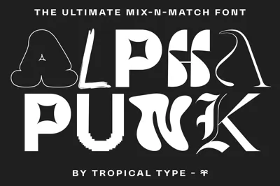 Alpha Punk - Mix and Match Font Free Download