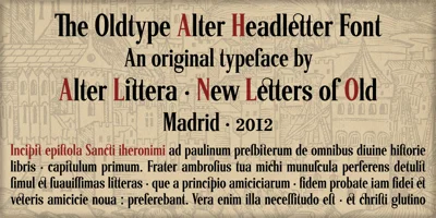 Alter Headletter Font