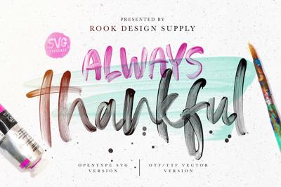 Always Thankful - SVG Font Duo Free Download