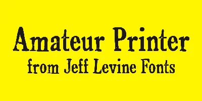 Amateur Printer JNL Font
