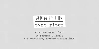 Amateur Typewriter Font