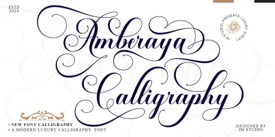 Amberaya Calligraphy Font