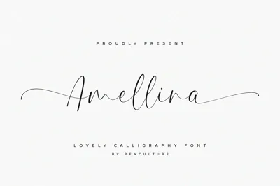 Amellina - A lovely Calligraphy Font Free Download