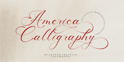 America Calligraphy Free Download