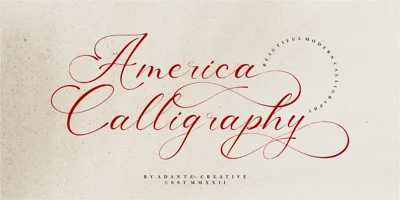America Calligraphy Font