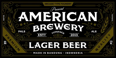 American Brewery Font