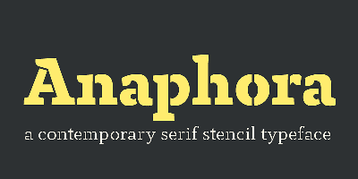 Anaphora Stencil Font Free Download