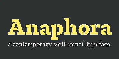 Anaphora Stencil Font