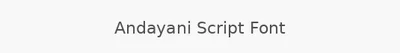 Andayani Script Font