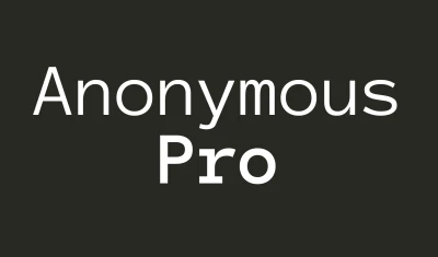 Anonymous Pro Minus Font