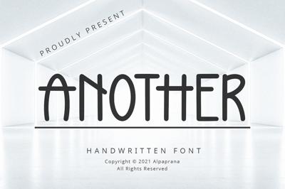 Another - Handwritten Font Free Download