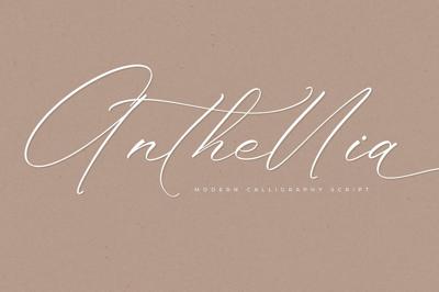 Anthellia Modern Calligraphy Script Free Download