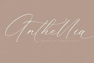 Anthellia Modern Calligraphy Script