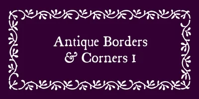 Antique Borders & Corners 1 Font