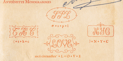 Antoinette Monogrammes Free Download